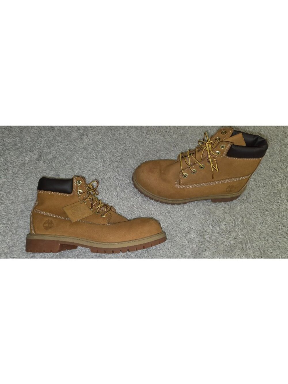Timberland Leather 6 Inch Waterproof Padded Collar Boots Size 6